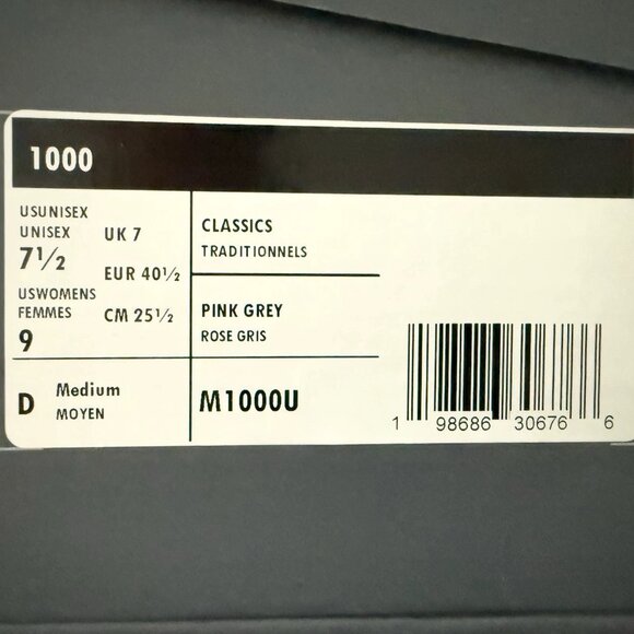 New Balance 1000 Women's Size 9 Width D Shoes ABZORB Pink Silver Metallic M1000U - Picture 9 of 10